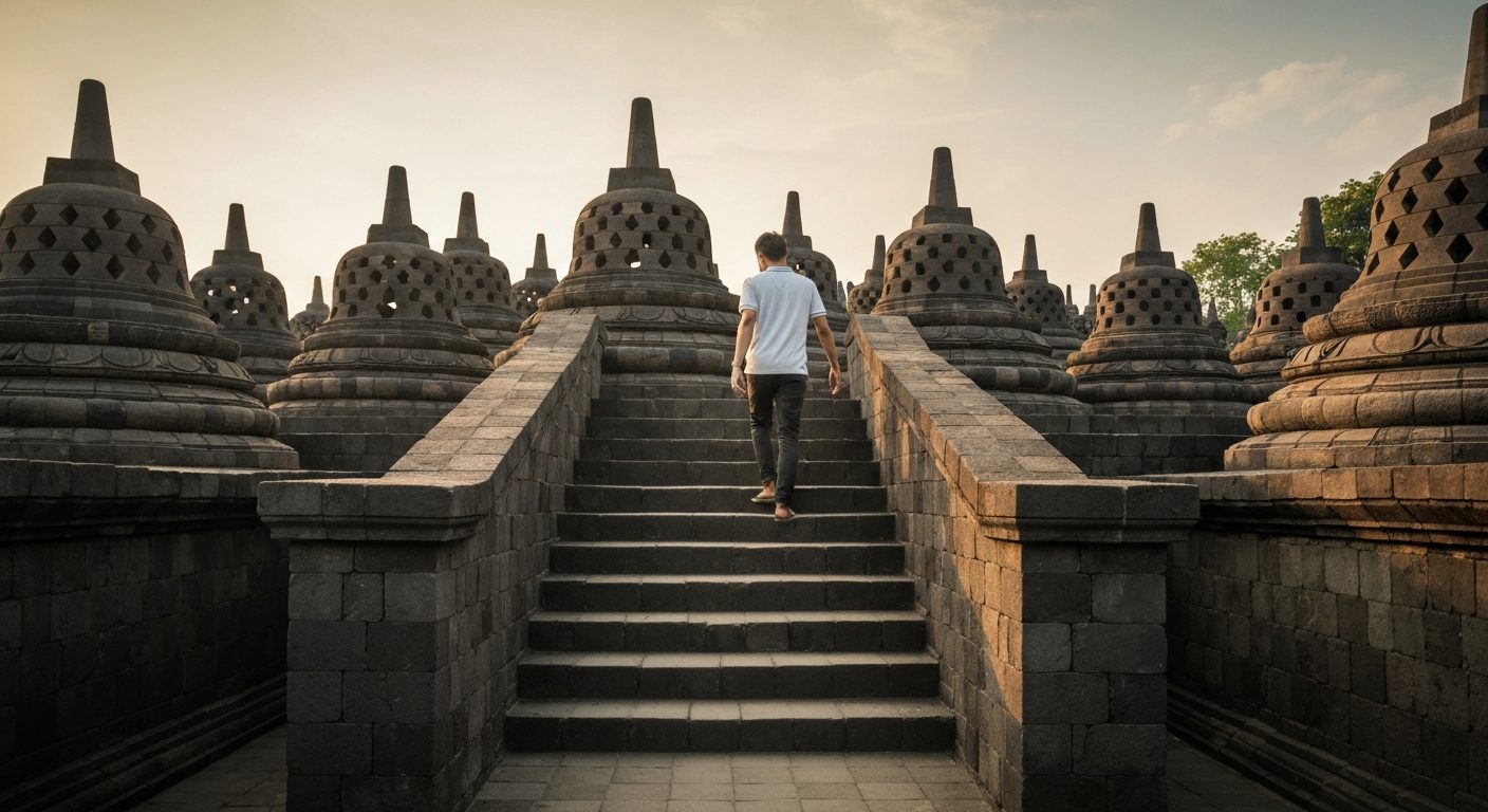 Borobudur Climb Difficulty & Accessibility — Steps & Mobility