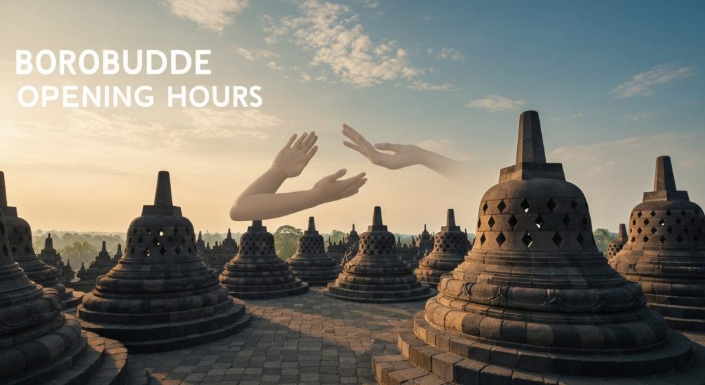 borobudur opening hours — Photorealistic editorial travel photograph relevant to: The independent planning guide and con