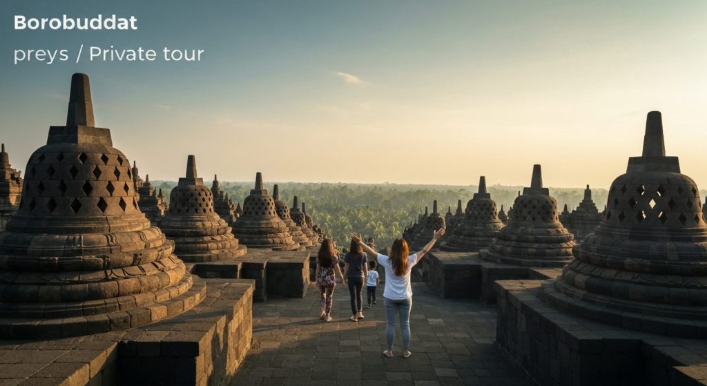 borobudur private tour — Photorealistic editorial travel photograph relevant to: The independent planning guide and conc